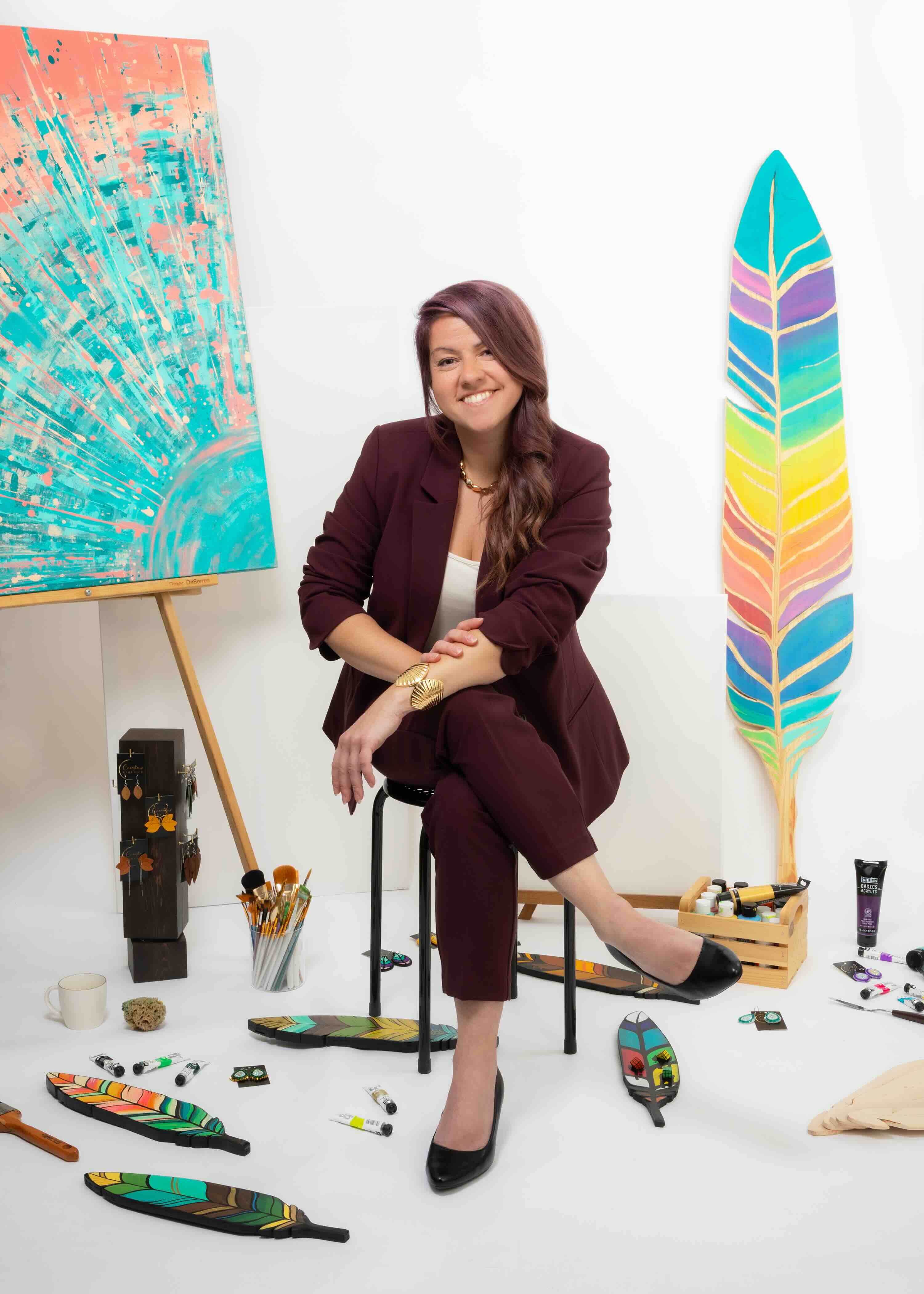 Bérénice Auger dans son atelier